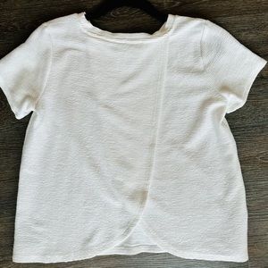 LOFT tulip back white top! Never been worn!